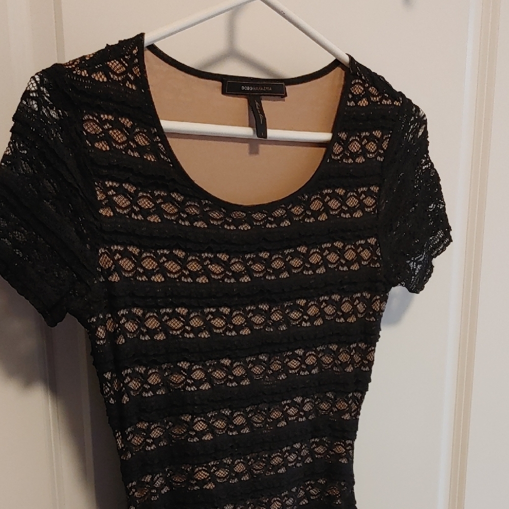 BCBG Maxazria US S Black Lace Women's Dress